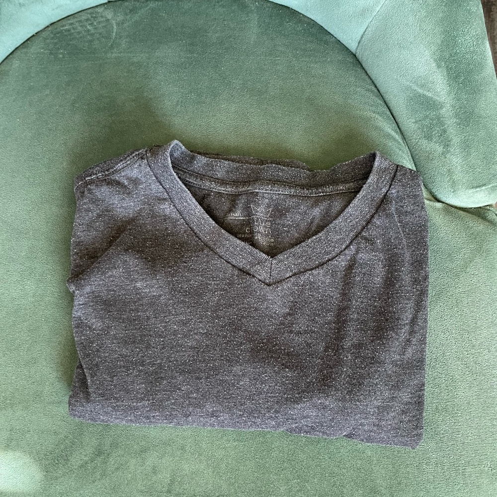 Blue Crown V Neck Tee